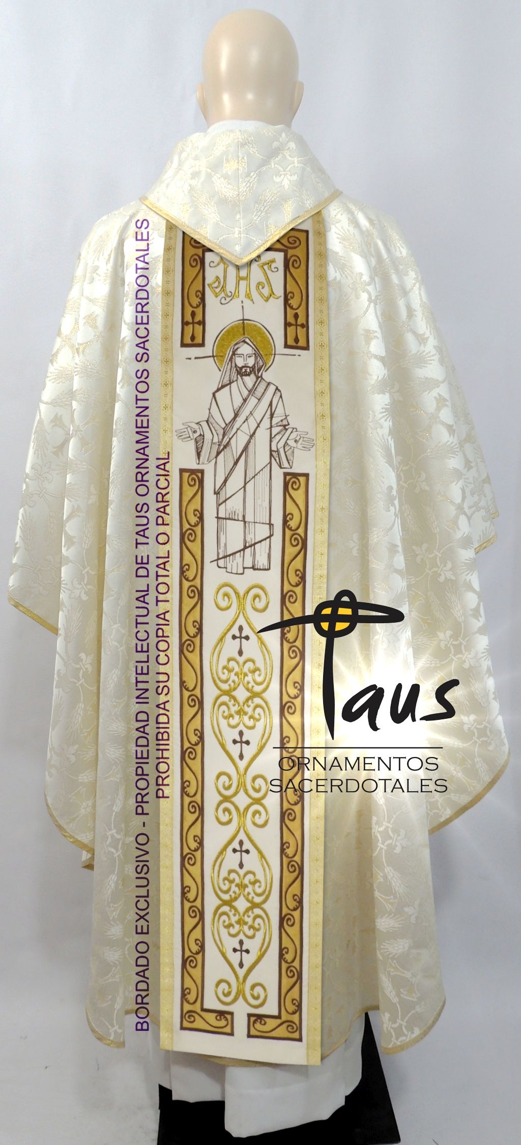 Casulla Jesús moderno bordado - Imagen 2