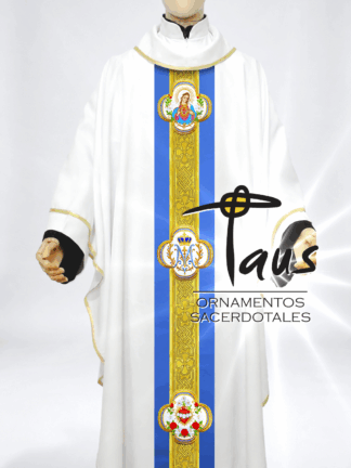 Casulla Inmaculado Corazón bordado