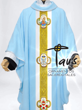 Casulla Inmaculado Corazón bordado