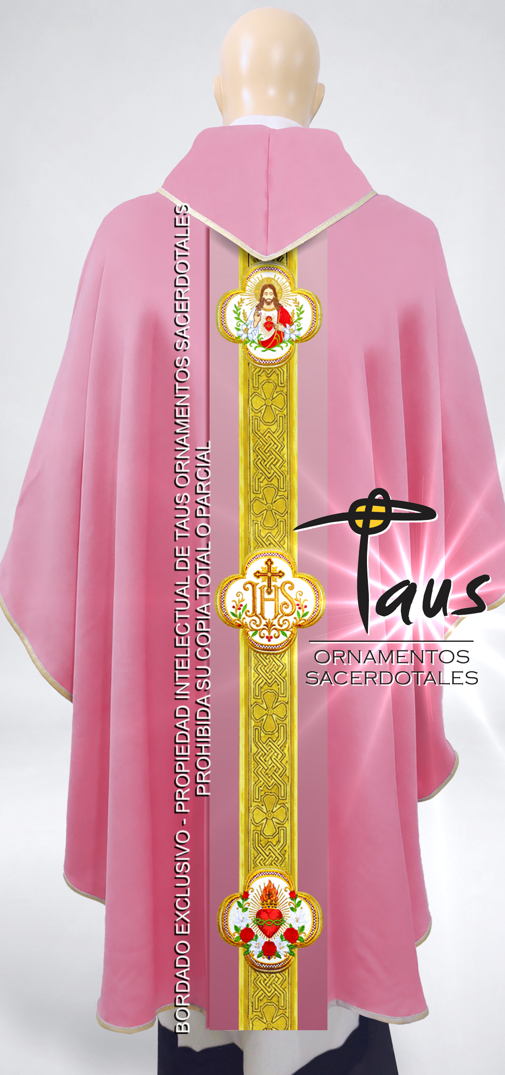 Casulla Sagrado Corazón bordado - Imagen 2