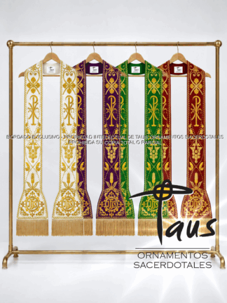 Conjunto estolas bordadas