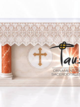 Mantel con frontal de encaje litúrgico