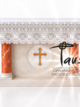 Mantel con frontal de encaje litúrgico
